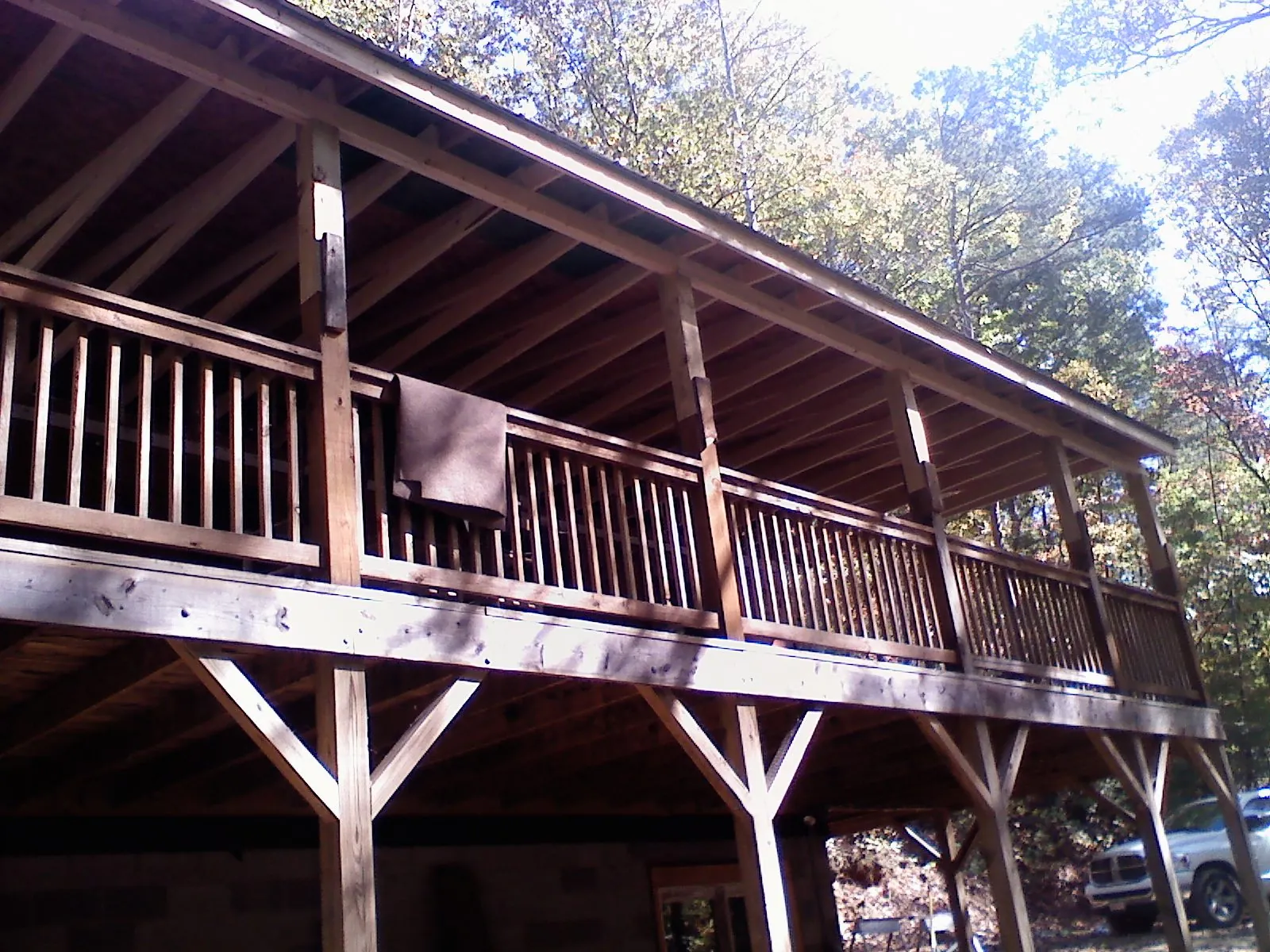 Timber framing under a new elevated porch and deck — Roof Leak Repair in Hockingport by Roofing Brothers